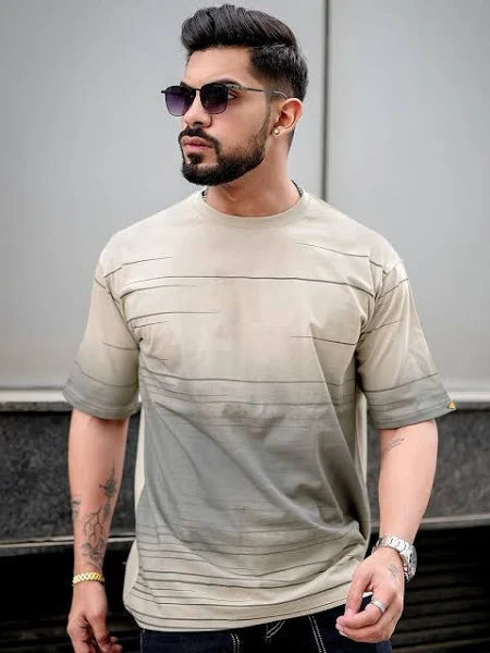 Men Oversized Fit Round-Neck T-Shirt